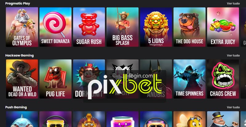 Caça-Níqueis do Pixbet Casino e Software de Jogo