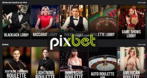 Catálogo de Jogos do Cassino Pixbet